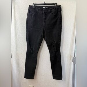 Old Navy Rockstar Super Skinny HighRise secret Slim Pockets Distressed Jeans
